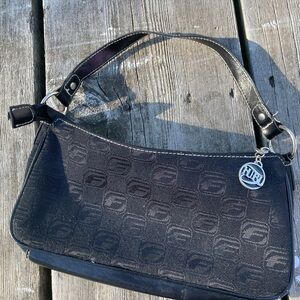 FUBU the Collection Y2K AOP Black Shoulder Bag